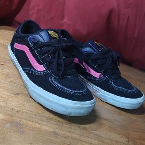 Vans Black and Pink Athletic Shoes